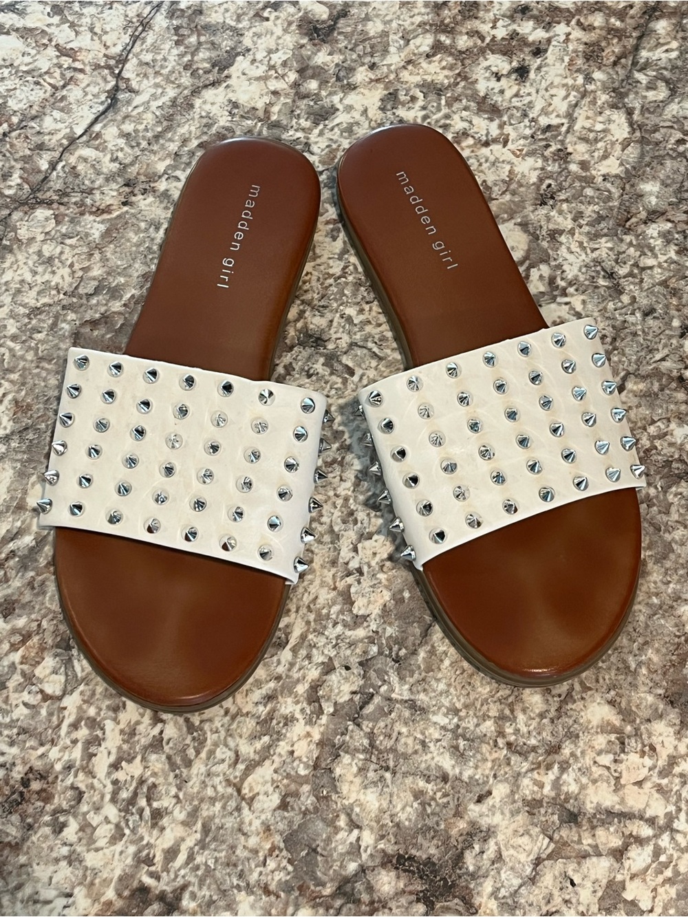 Madden Girl Studded Slide Sandals